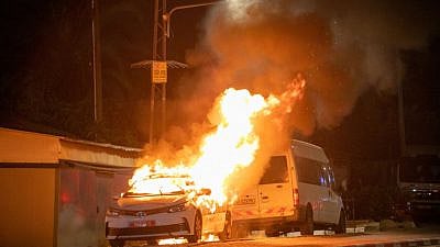 The Israeli city of Lod, where synagogues and cars were torched, and shops damaged, by Arab rioters, May 11, 2021. Photo by Yossi Aloni/Flash90.