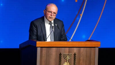 Israeli National Security Adviser Meir Ben-Shabbat speaks during a ceremony honoring medical workers and hospitals for their fight against COVID-19, in Jerusalem, June 6, 2021. Photo by Olivier Fitoussi/Flash90.