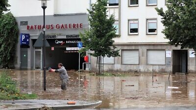 Heavy summer rains and flooding have devastated parts of Germany, July 15, 2021. Credit: Klaus Bärwinkel via Wikimedia Commons.
