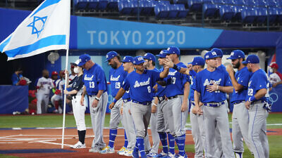 Team Israel baseball at the Tokyo Olympics. Source: Team Israel Baseball/Facebook.