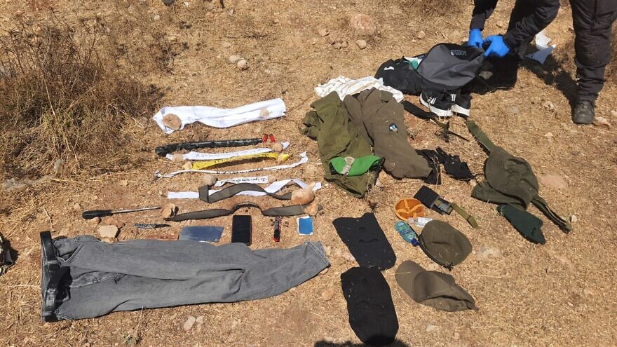 The Israel Defense FOrces discovered a Palestinian “wearing a full IDF uniform,” apprehended adjacent to the community of Sinjil, northeast of Ramallah, in the West Bank on Aug. 16, 2021. Credit: IDF.