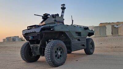 The REX MK II, armed with remote-controlled weapons systems. Credit: Courtesy of Israel Aerospace Industries.