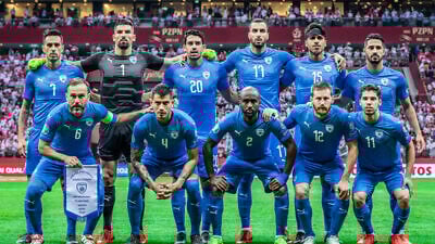 Israel's national soccer team in 2019. Credit: Mikolaj Barbanell/Shutterstock.