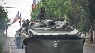 A Russia-backed rebel convoy near Donetsk, eastern Ukraine, May 30, 2015. Credit: Mstyslav Chernov via Wikimedia Commons.