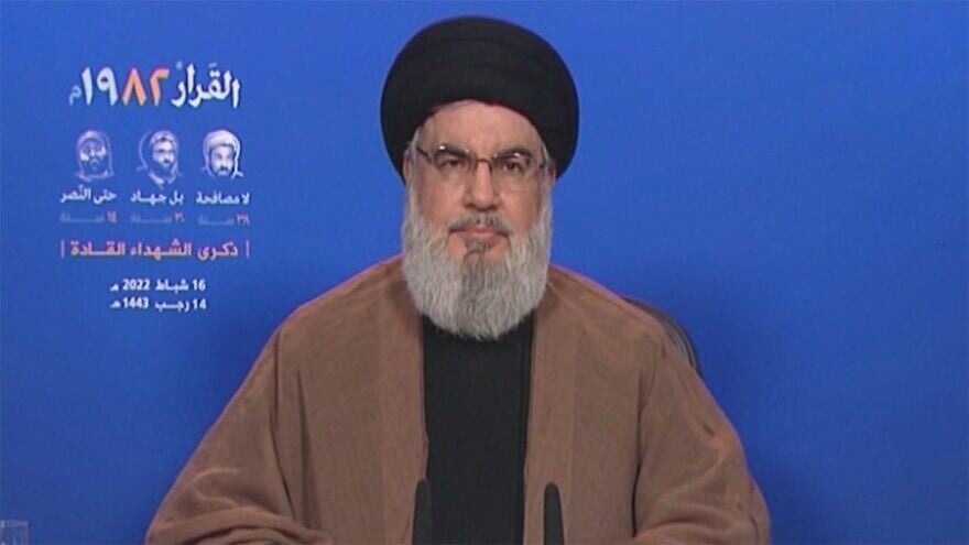Hezbollah Secretary-General Hassan Nasrallah. Source: Screenshot.