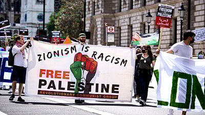 An anti-Israel protest in London in June 2021. Credit: Loredana Sangiuliano/Shutterstock.
