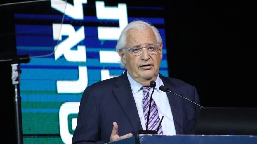 Former U.S. Ambassador to Israel David Friedman gives the keynote speech at the Conservatism Conference in Jerusalem, May 26, 2022. Credit: David Isaac.