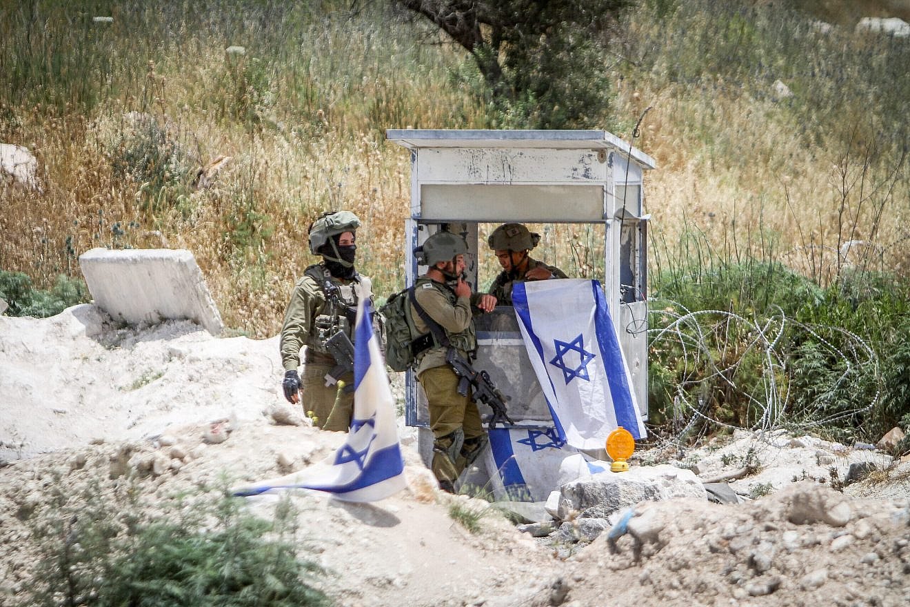 Israeli soldiers at the entrance to Homesh in Samaria, May 28, 2022. Photo by Nasser Ishtayeh/Flash90. Israeli soldiers at the entrance to Homesh in Samaria, May 28, 2022. Photo by Nasser Ishtayeh/Flash90.