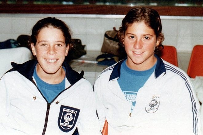 Lior Birkhahn (left) and Michele Kuvin at the 1981 Maccabiah games. Credit: Courtesy.