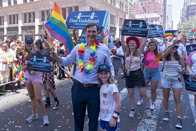 New York Democratic congressional candidate Dan Goldman participates in the New York City Pride Parade on June 26, 2022. Credit: Ron Adar/Shutterstock.