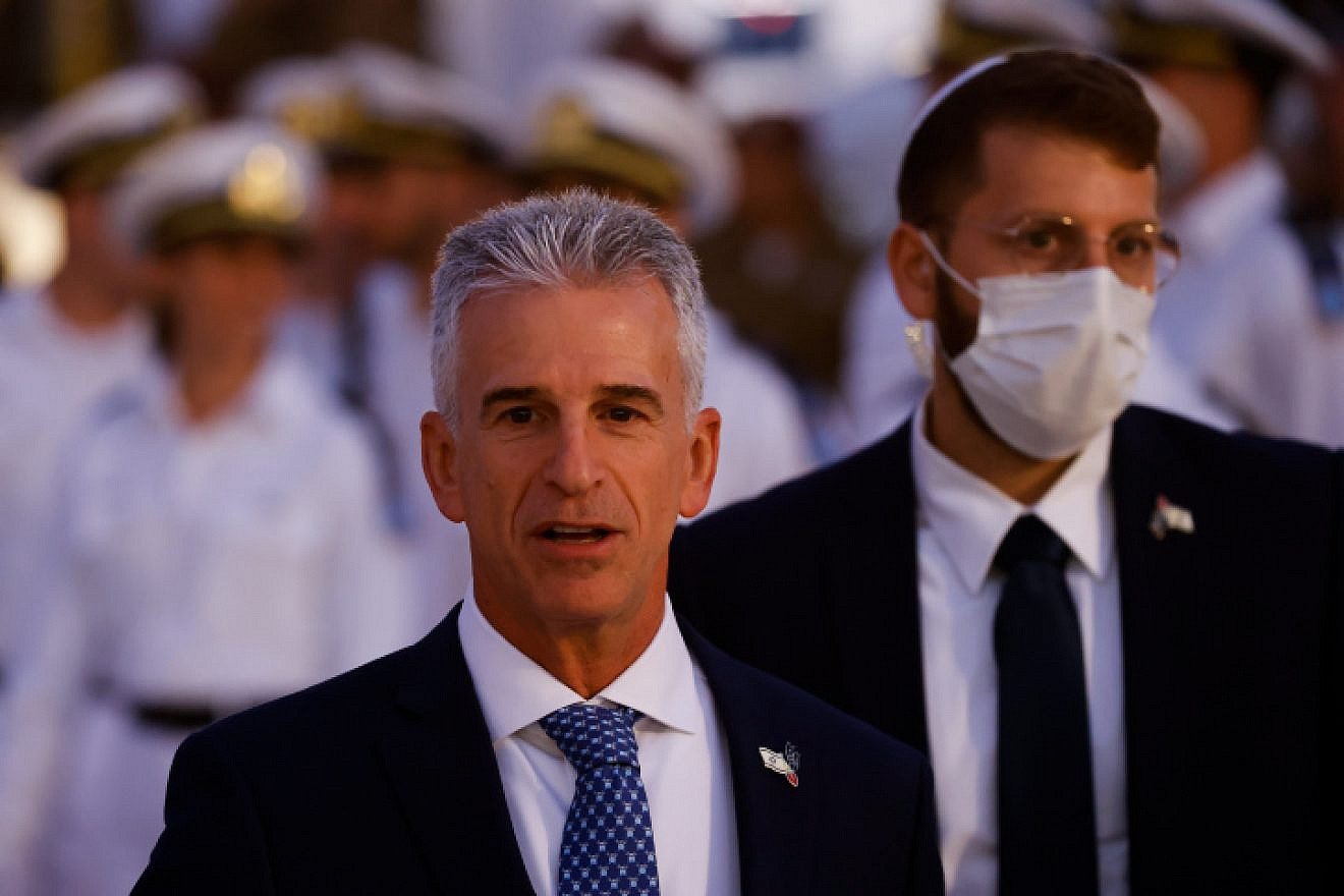 Mossad chief David Barnea attends a ceremony marking Remembrance Day for Israel's Fallen Soldiers and Victims of Terror, at the Western Wall in Jerusalem, May 3, 2022. Photo by Olivier Fitoussi/Flash90.