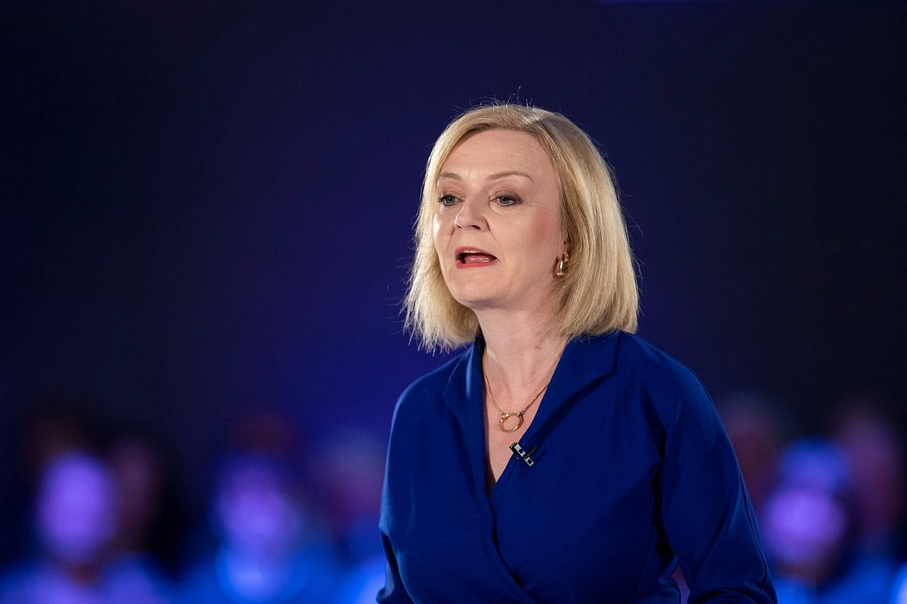 Then-Foreign Secretary Liz Truss at the Conservative Party leadership hustings event in Cardiff, Wales, on Aug. 3, 2022. Credit: ComposedPix/Shutterstock.
