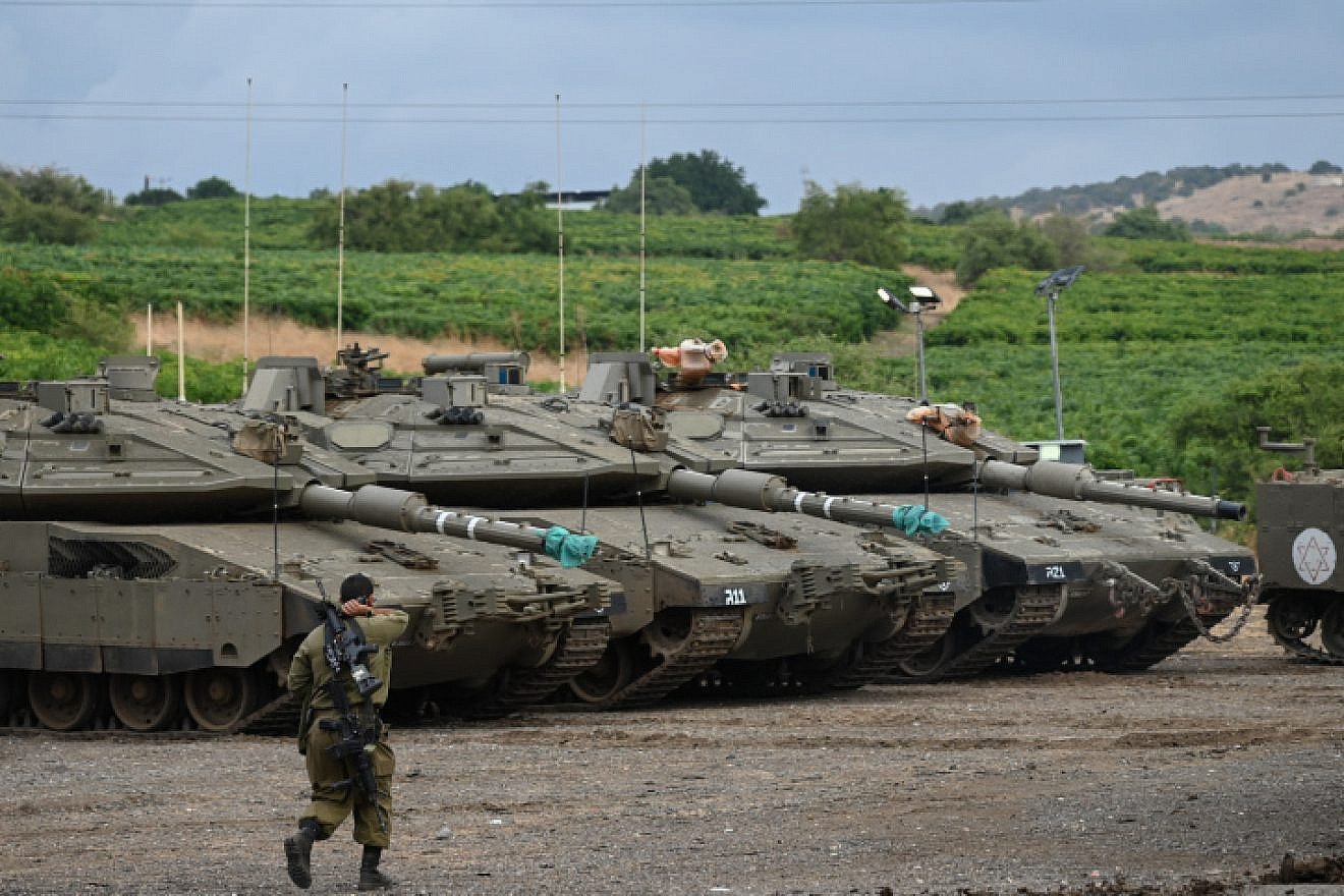 IDF Armored and Engineering corps soldiers prepare for a large-scale military exercise near the Sea of Galilee, in the southern Golan Heights, Nov. 9, 2022. Photo by Michael Giladi/Flash90.