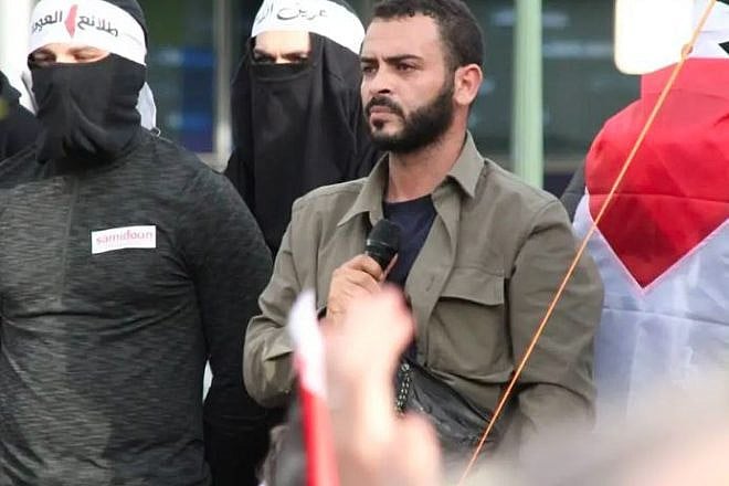 Mohammed Khatib, the E.U. coordinator for Samidoun: Palestinian Prisoner Solidarity Network, calls for the destruction of Israel and the United States at the "March for Return and Liberation" organized in Brussels by Masar Badil, or the Palestinian Alternative Revolutionary Path Movement, Oct. 29, 2022. Source: Masar Badil.