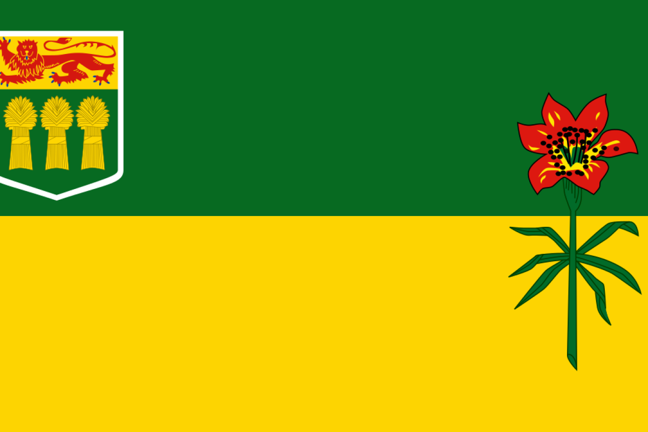 The flag of Saskatchewan. Source: Wikimedia Commons.