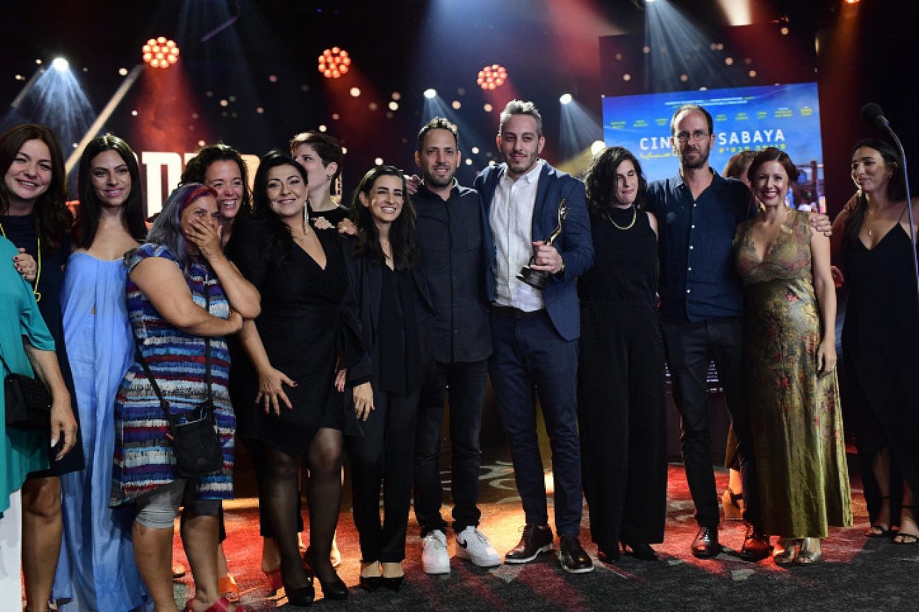 Cinema Sabaya wins Best Feature Film at the 2022 Ophir Awards, known as the Israeli Oscars, in Tel Aviv, Sept. 18, 2022. Credit: Tomer Neuberg/Flash90.