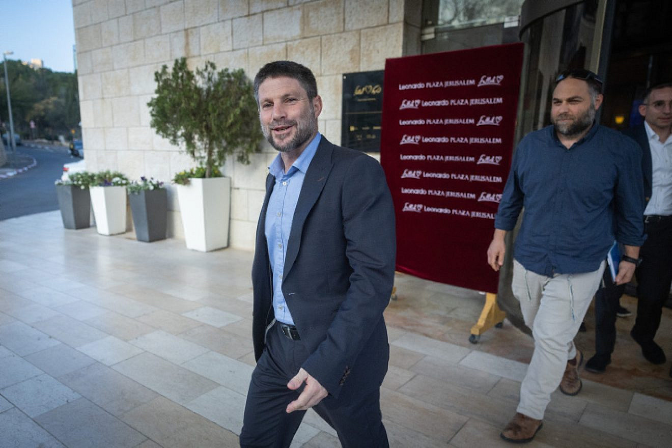 Religious Zionism Party head Bezalel Smotrich in Jerusalem, Nov. 30, 2022. Photo by Yonatan Sindel/Flash90.
