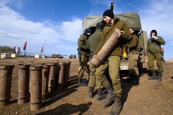 IDF Artillery Corps near the border with Syria in the Golan Heights, Jan. 2, 2023. Photo by Ayal Margolin/Flash90.