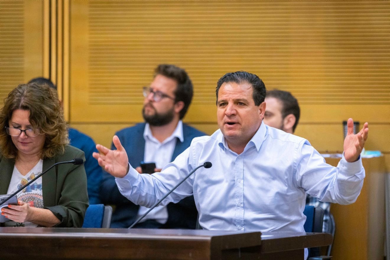 Knesset member Ayman Odeh attends  a "55 years of occupation" conference at the Knesset in Jerusalem on June 8, 2022. Photo by Olivier Fitoussi/Flash90.