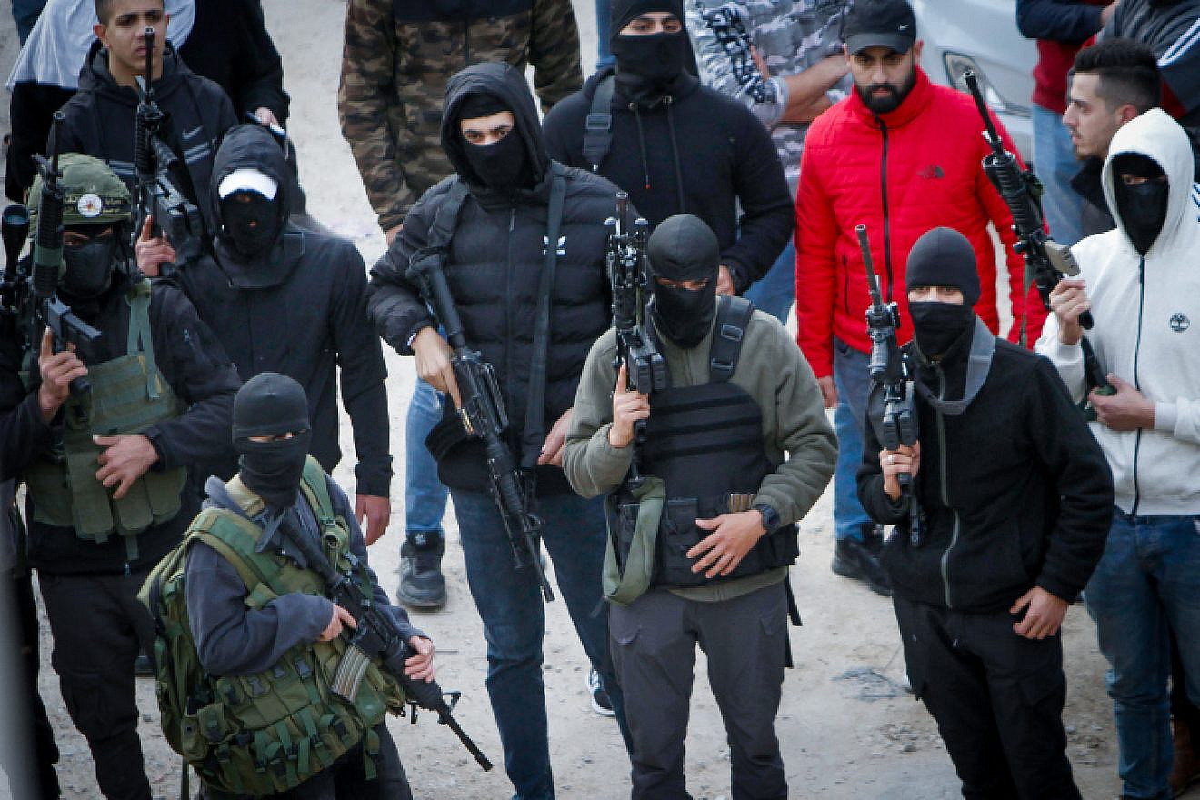 Palestinian gunmen attend a funeral in Jenin, northern Samaria, Dec. 12, 2022. Photo by Nasser Ishtayeh/Flash90.