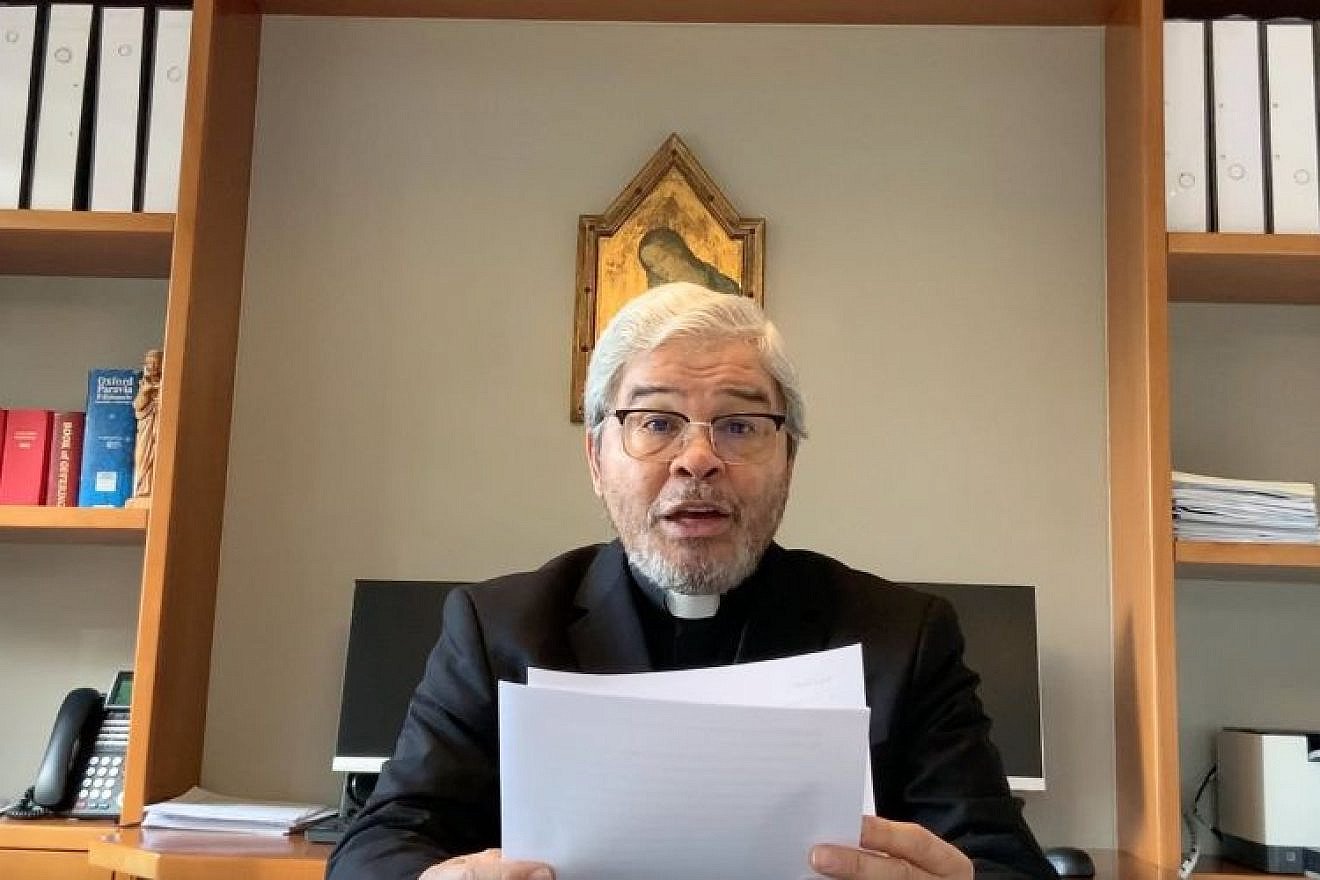 Archbishop Adolfo Tito Yllana, the apostolic nuncio (ambassador) to Israel and Cyprus. Source: combatantisemitism.org.