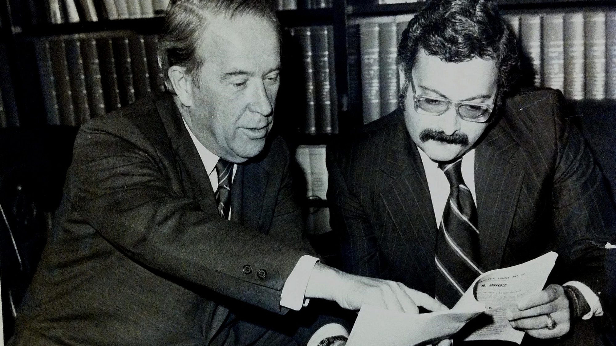 Morris (“Morrie”) Amitay with Sen. Henry (“Scoop”) Jackson (D-Wash.) in 1978. Photo courtesy of Steve Amitay.