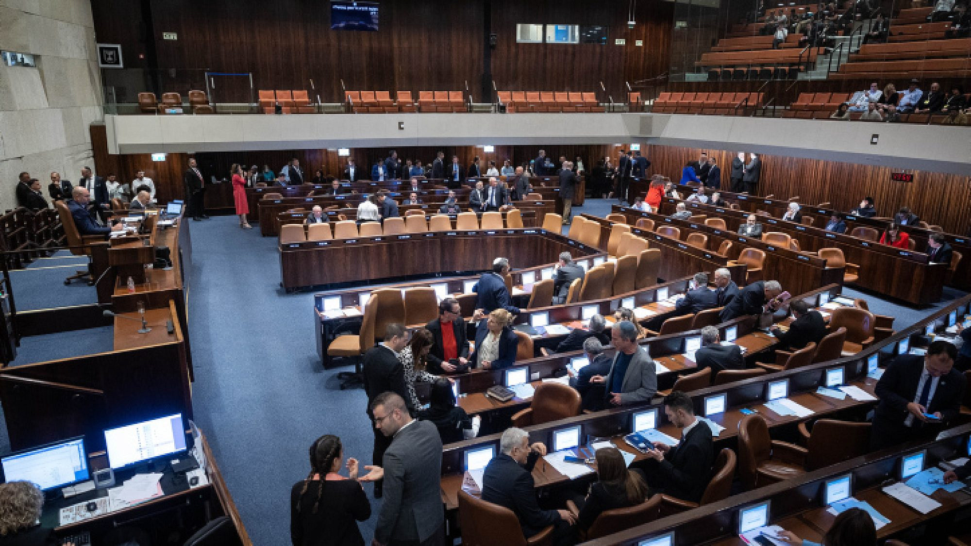 The Knesset Assembly Hall, March 13, 2023. Photo by Yonatan Sindel/Flash90.