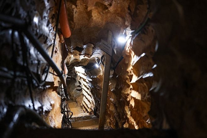 View of a Hezbollah tunnel that crosses from Lebanon into northern Israel, Feb. 14, 2023. Photo by Yossi Zamir/Flash90.