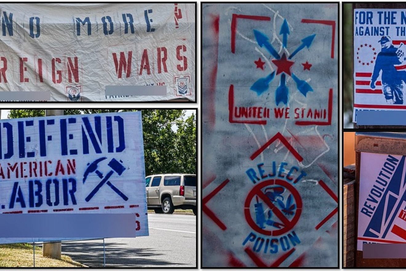 A sampling of propaganda distributed by Patriot Front in 2022. Source: ADL report.
