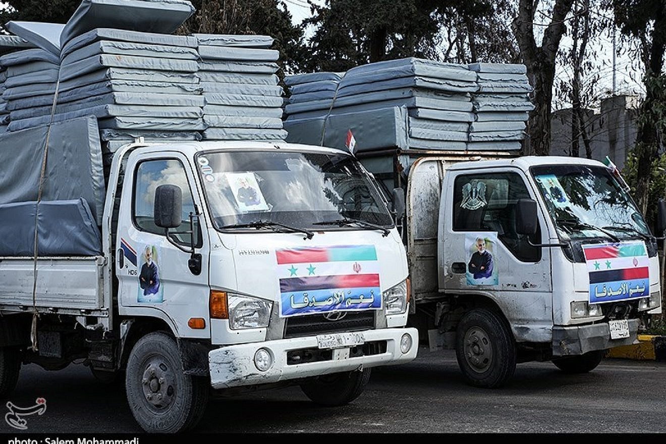 Iranian aid to Syria after the devastating earthquake of Feb. 6, 2023. Photo by Salem Mohammadi via Wikimedia Commons.