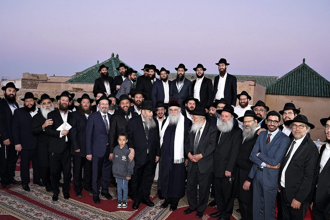 Some 200 Chabad rabbis arriving from 38 countries across Africa, Europe and the Middle East at a conference in Fez, Morocco, May 16, 2023. Credit: Chabad-Lubavitch.