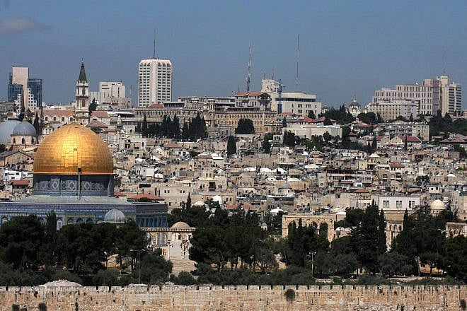 The Jerusalem skyline seen from the Mount of Olives, May 19, 2008. Photo by Nati Shohat/Flash90.