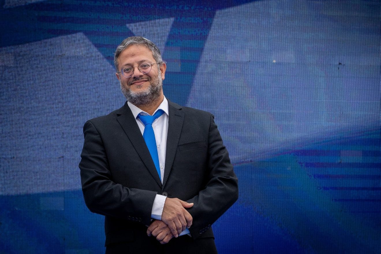 National Security Minister Itamar Ben-Gvir at the Israel Police Independence Day ceremony in Jerusalem, April 20, 2023. Photo by Oren Ben Hakoon/Flash90.