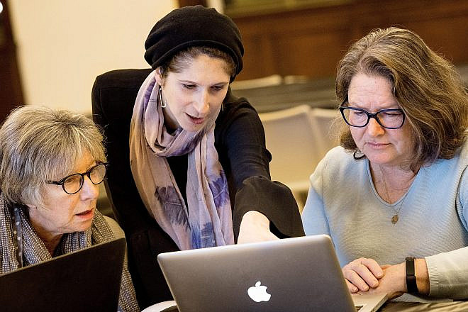 Sara Wolkenfeld, (center) chief learning officer of Sefaria. Credit: Courtesy.