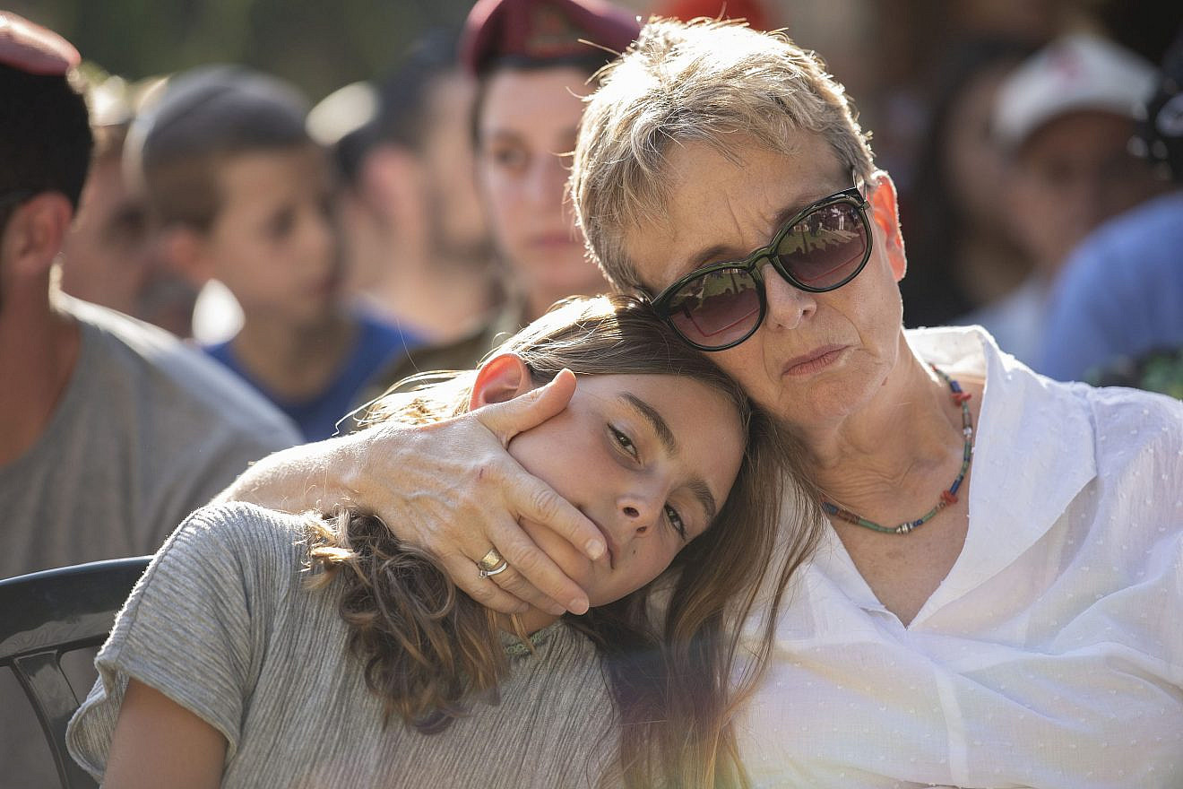 Leah Goldin, mother of IDF Lt. Hadar Goldin, at a memorial service in Kfar Saba, Aug. 6, 2019. Photo by Sraya Diamant/TPS.