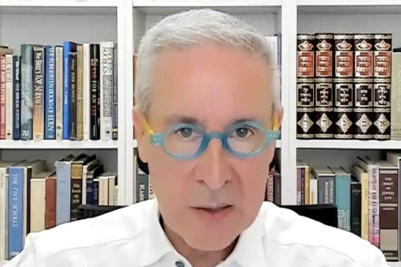 Danny Schiff, a rabbi and the foundation scholar at the Jewish Federation of Greater Pittsburgh, speaking from Jerusalem at a virtual press conference about Jewish perspectives on the death penalty, June 27, 2023. Credit: Screenshot.