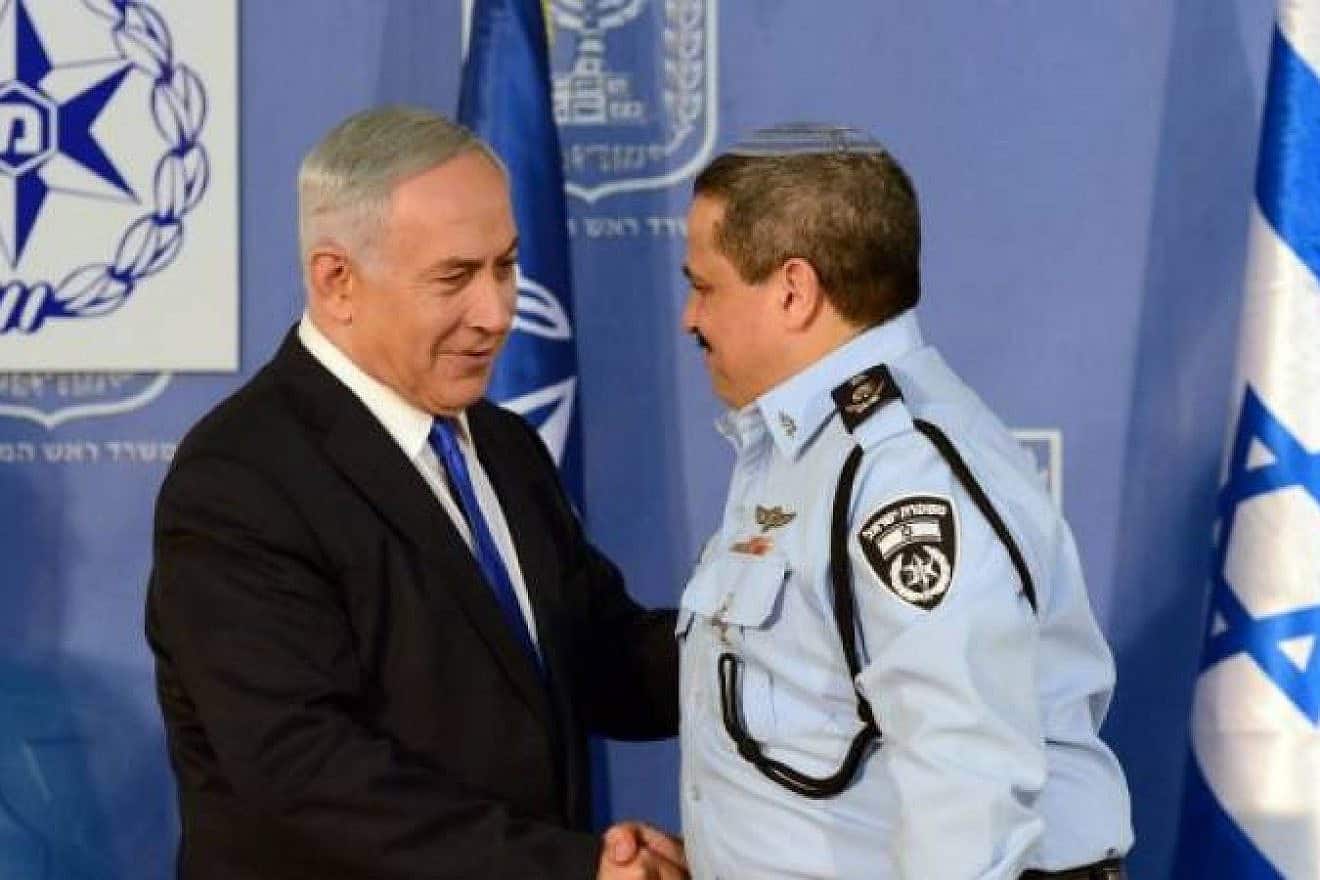 Israeli Prime Minister Benjamin Netanyahu and then-Israel Police Commissioner Roni Alsheikh. Source: Twitter.