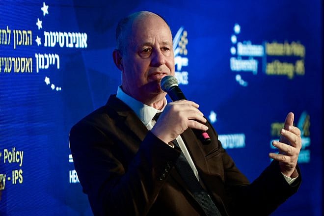 Israeli National Security Adviser Tzachi Hanegbi attends the Herzliya Conference, May 23, 2023. Photo by Avshalom Sassoni/Flash90.
