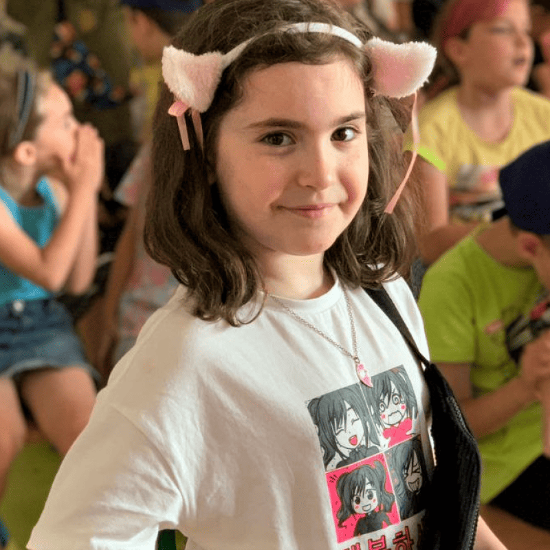 Marina Stalinskaya, 8, at summer camp. Credit: JRNU.