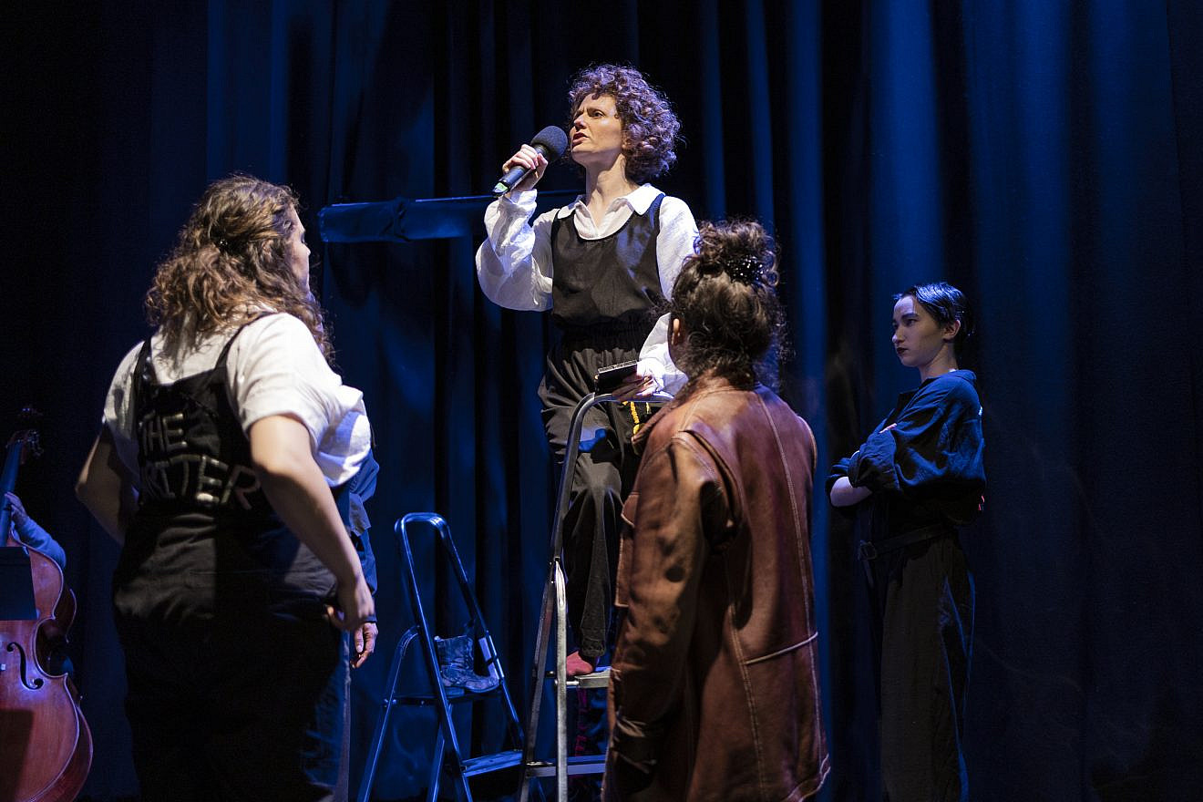 Maya Kristal Tenenbaum, Michal Horowicz, Rosie Yadid and Ashley Goh in “Fury and Elysium” at London’s The Other Palace. Credit: Lexi Clare Photography.