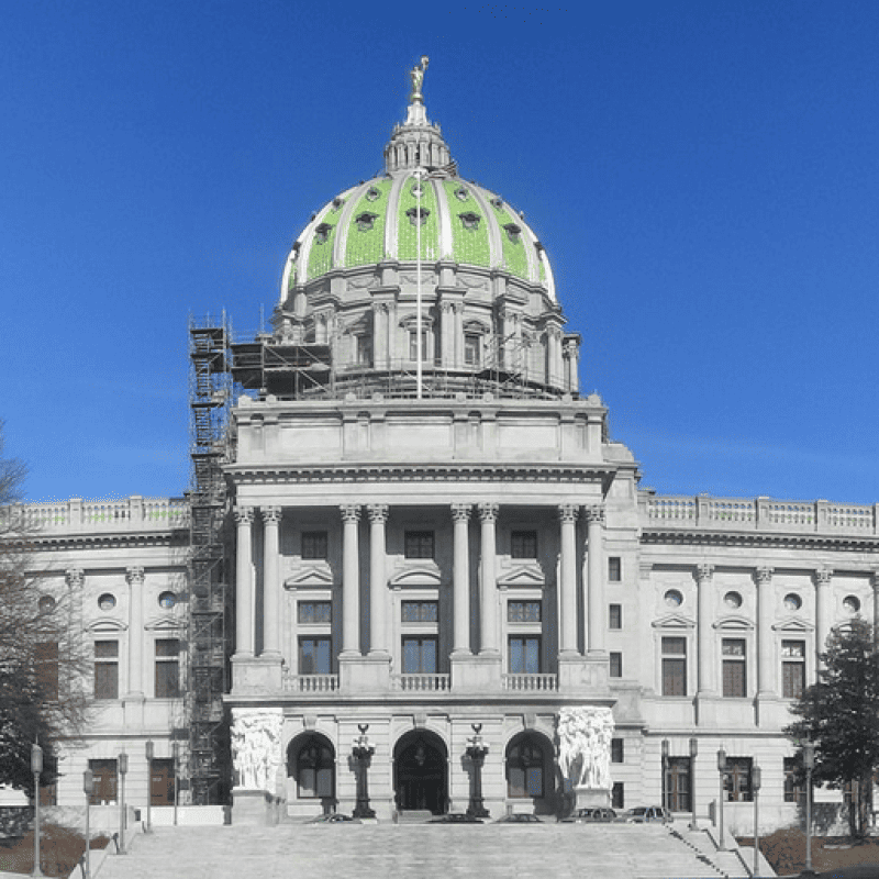 The Pennsylvania State Capitol in Harrisburg, Pa. Credit: Wikimedia Commons.