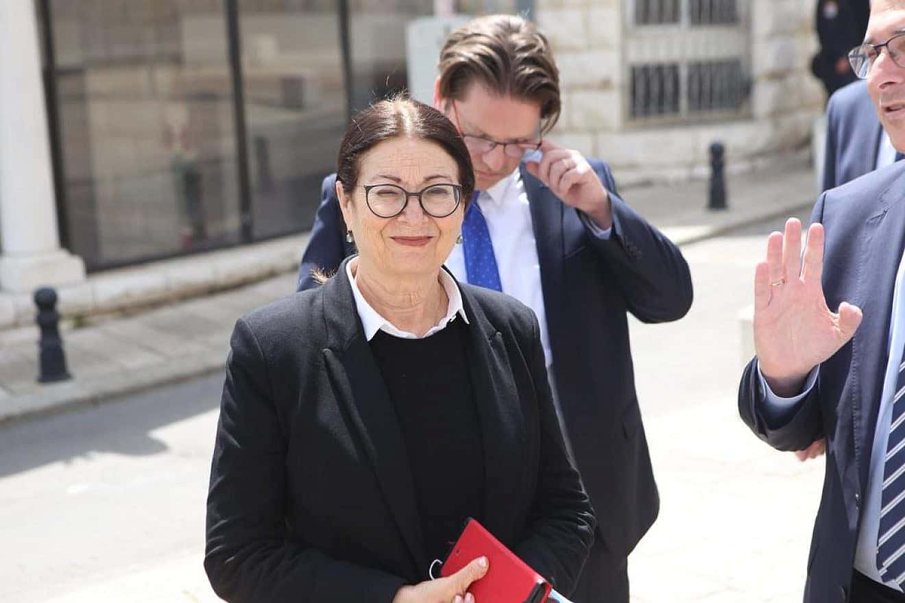 Supreme Court president Esther Hayut in Nazareth, March 31, 2022. Photo by Eitan Elhadez-Barak/TPS.