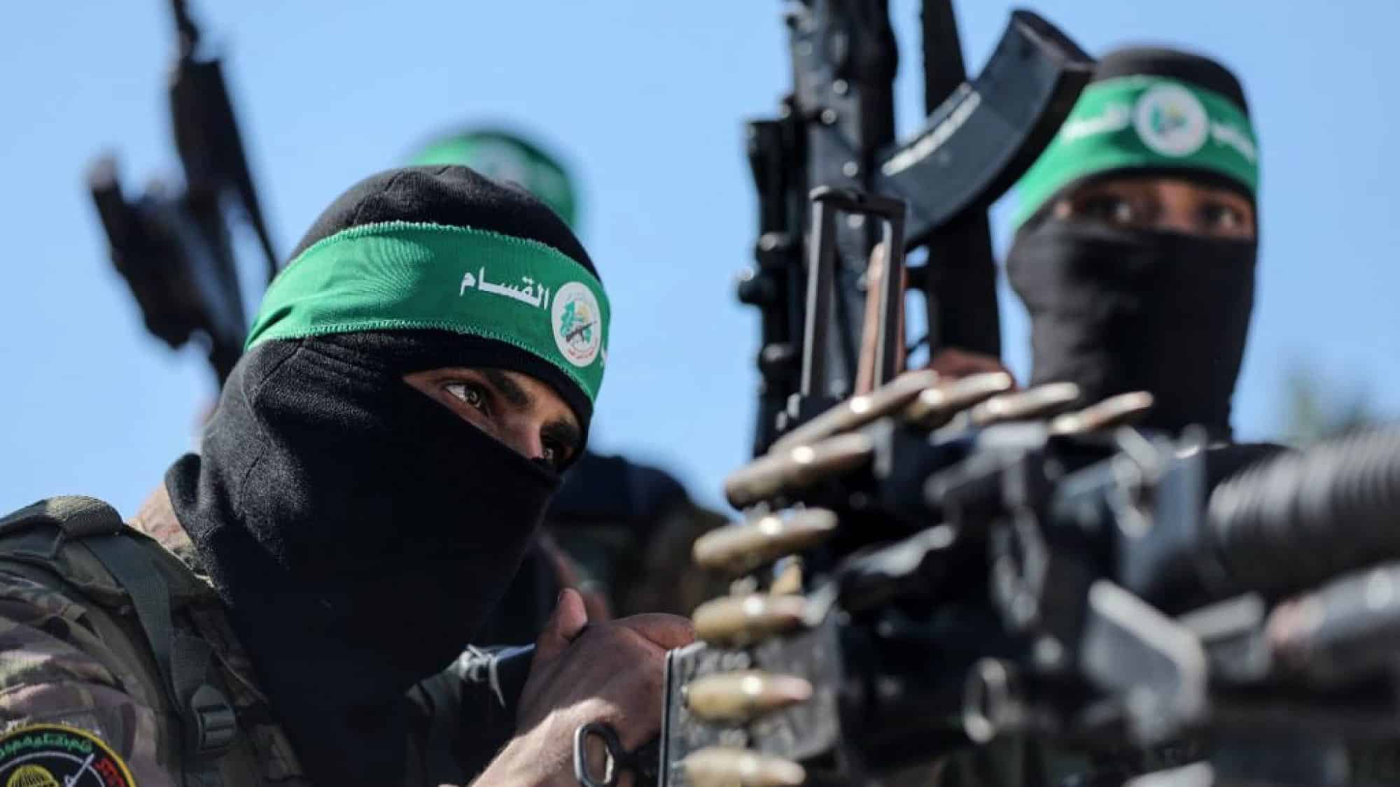 A Hamas parade near the Israel-Gaza border marking the anniversary of the 2014 war ("Operation Protective Edge") with Israel, July 19, 2023. Photo by Majdi Fathi/TPS.