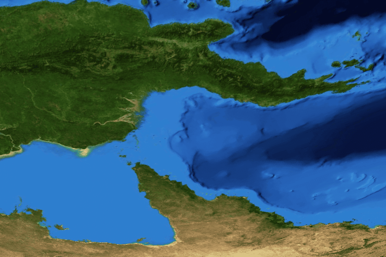 NASA World Wind Landsat or Blue Marble image of Papua New Guinea. Credit: Wikimedia Commons.