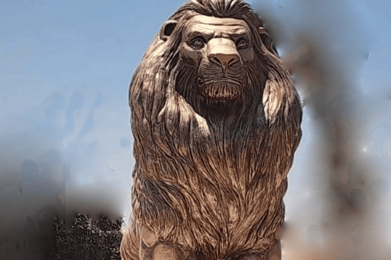 The "Lion's Trail" sculpture in Beit Shean