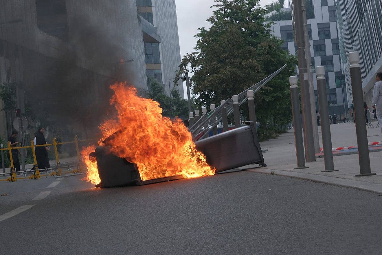 Destroyed infrastructure in France following the killing by a police officer of a 17-year-old Algerian young man, on June 29, 2023. Credit: PVNF/Shutterstock.