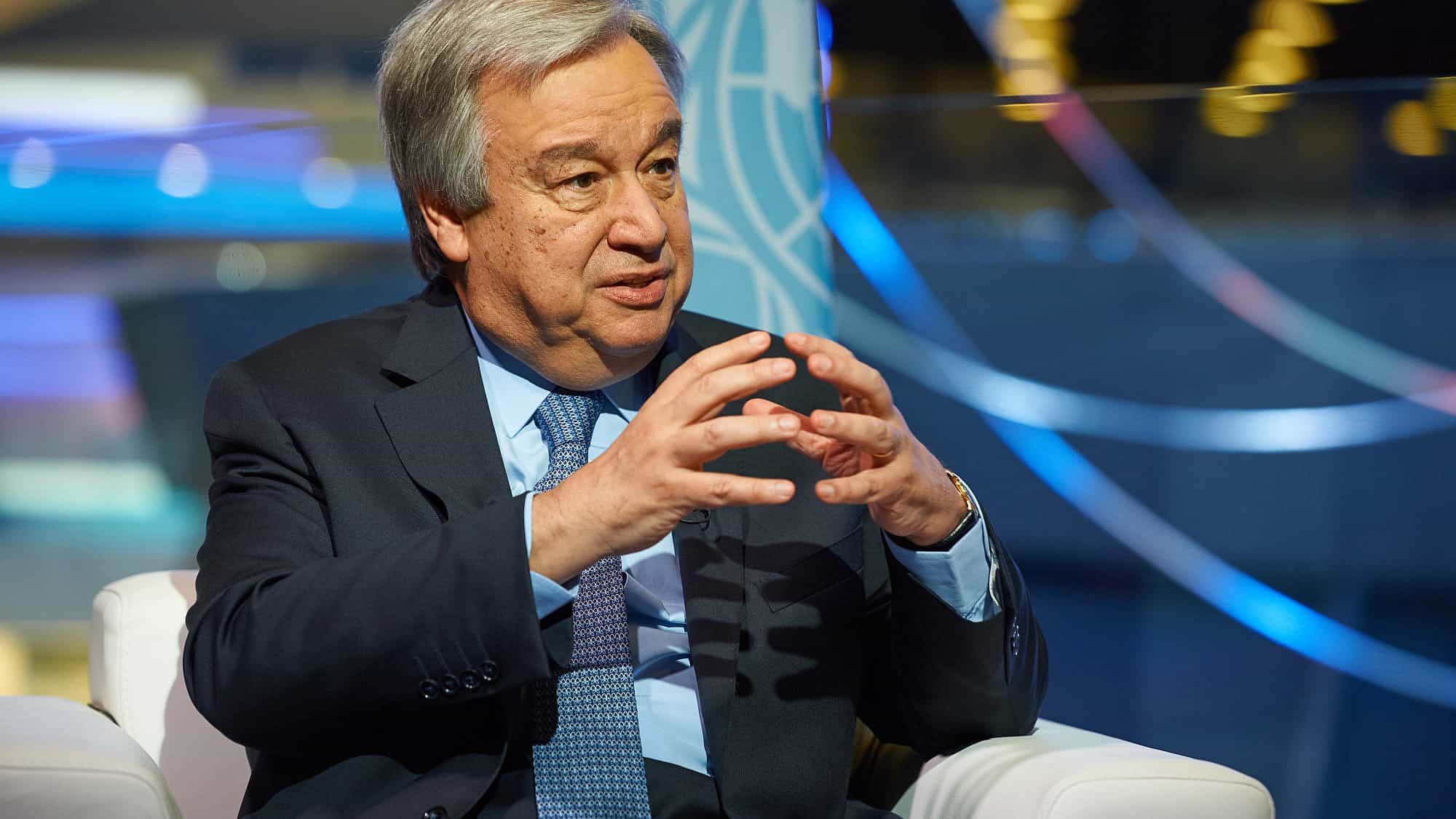 U.N. Secretary-General António Guterres in Saint Petersburg during an interview with Russian TV, June 1, 2017. Credit: Truba7113/Shutterstock.