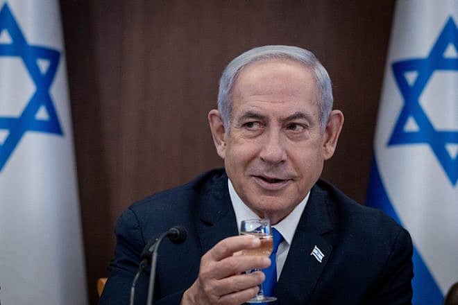 Prime Minister Benjamin Netanyahu leads a Cabinet meeting in Jerusalem, Sept. 10, 2023. Photo by Chaim Goldberg/Flash90.