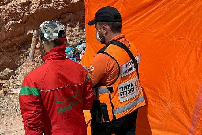 United Hatzalah’s disaster-relief mission has been operating to assist earthquake victims in Morocco since Sept. 10, 2023. Credit: United Hatzalah.