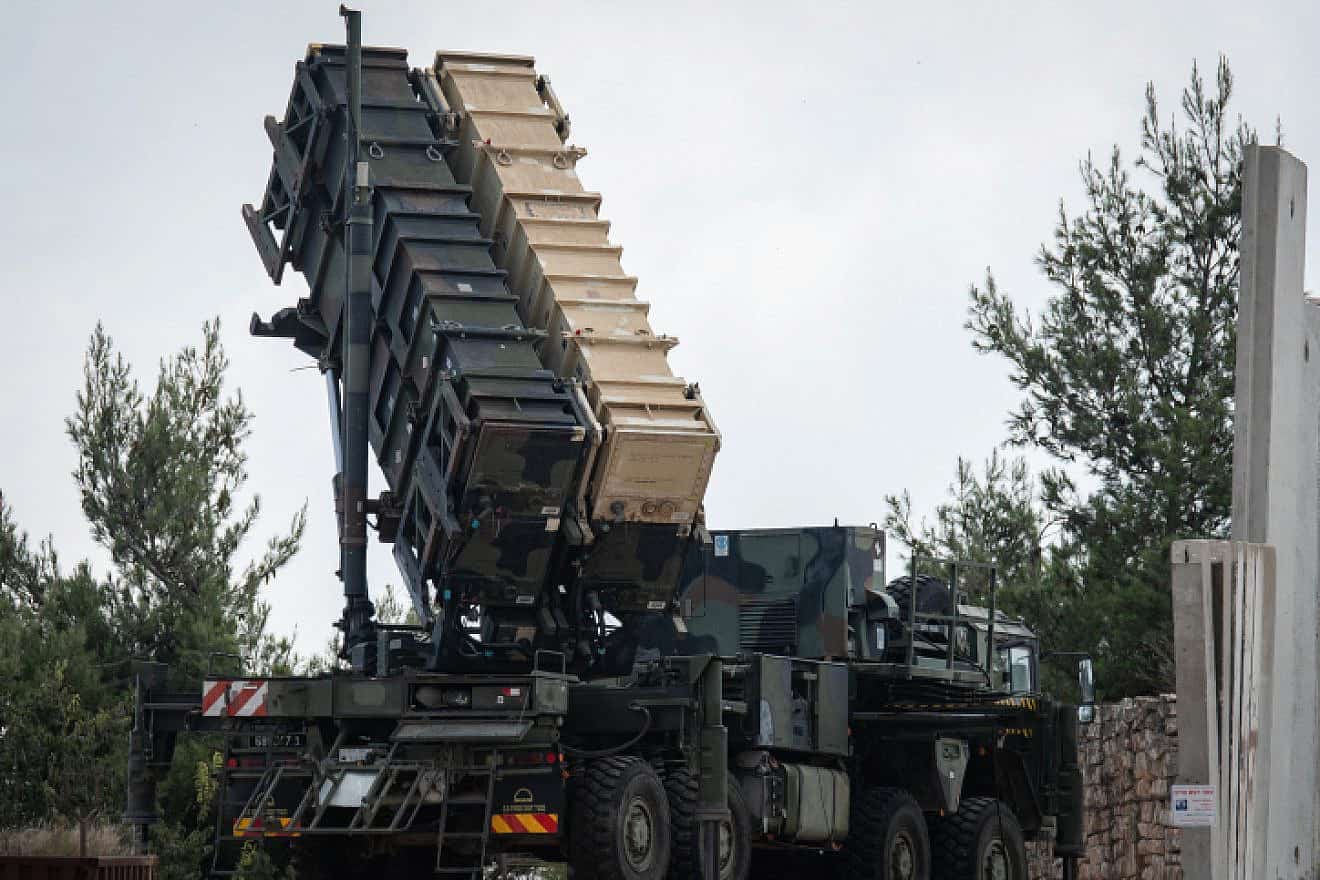 A Patriot missile interceptor battery stationed in northern Israel, Aug. 2, 2018. Photo by Basel Awidat/Flash90.